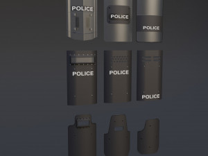 Police Shield 3D Модель