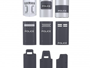 Police Shield 3D Модель