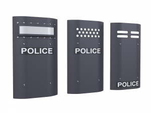 Police Shield 3D Модель