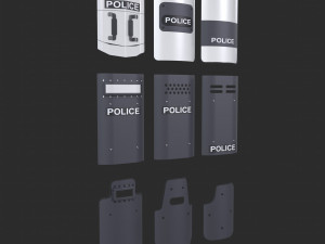 Police Shield 3D Модель