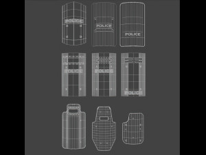 Police Shield 3D Модель
