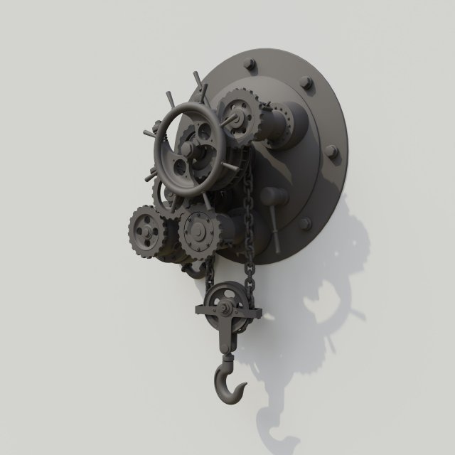 Gears on the whell 3D Model .c4d .max .obj .3ds .fbx .stl .blend 