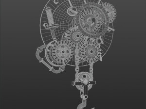 Gears on the whell 3D Model