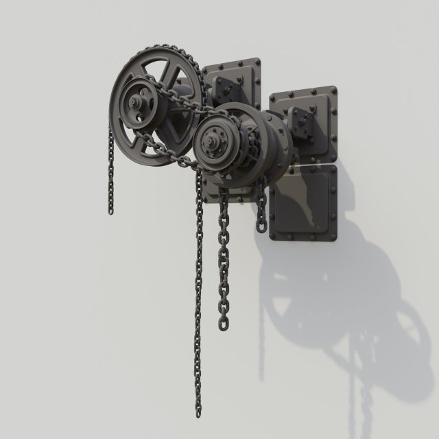 Gears on the wall 3D-Modell .c4d .max .obj .3ds .fbx .stl .blend 