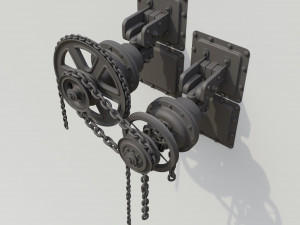 Gears on the wall 3D-Modell