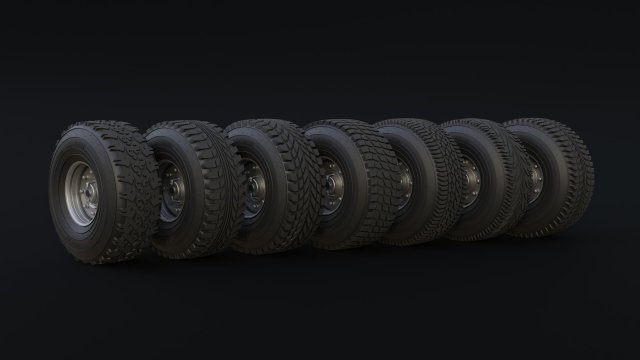 Tires 3D Model .c4d .max .obj .3ds .fbx .stl .blend 