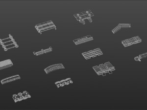 Collection of caterpillars Modelo 3D