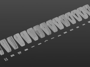 Collection of caterpillars Modelo 3D