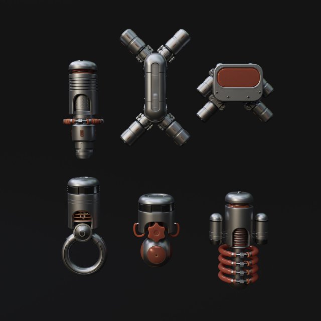 Aggregates 3D-Modell .c4d .max .obj .3ds .fbx .stl .blend 