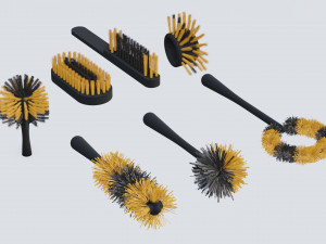 Cleaning brushes 3D Model