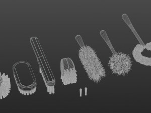 Cleaning brushes 3D Model