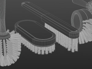 Cleaning brushes 3D Model