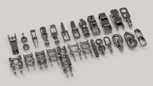 Types of chains 3Dモデル .c4d .max .obj .3ds .fbx .stl .blend 