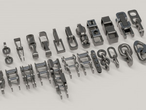 Types of chains 3D Model