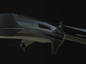 Black Drone Model 3D