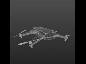 Black Drone Model 3D