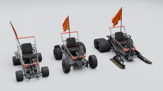 Homemade transport Model 3D .c4d .max .obj .3ds .fbx .stl .blend 