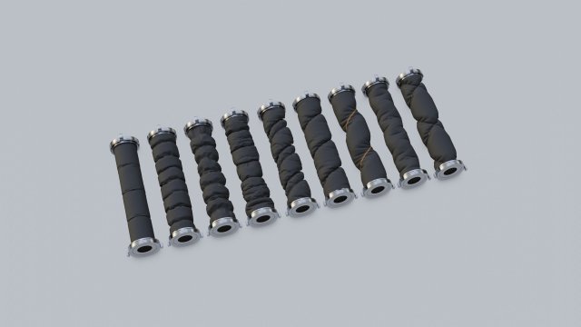 Elements for hoses 3D Модель .c4d .max .obj .3ds .fbx .stl .blend 