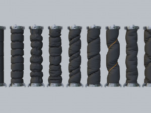 Elements for hoses 3D Модель