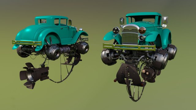 Flying cars 3D मॉडल .c4d .max .obj .3ds .fbx .stl .blend 