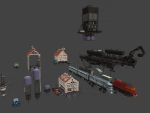 Retro cyber punk 3D मॉडल