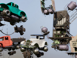 Retro cyber punk 3D मॉडल