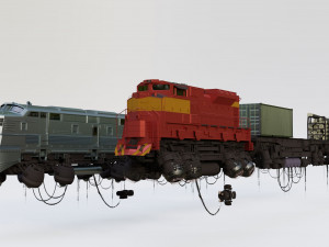 Levitating trains Model 3D