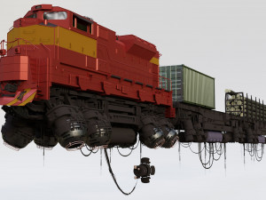Levitating trains Model 3D