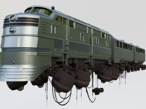 Levitating trains Model 3D