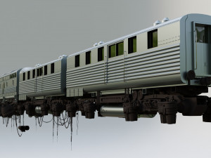 Levitating trains Model 3D