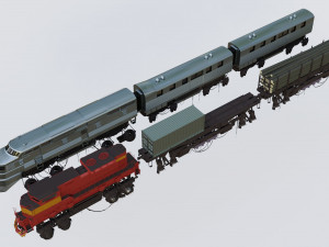Levitating trains Model 3D