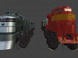 Levitating trains Model 3D