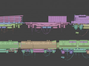 Levitating trains Model 3D