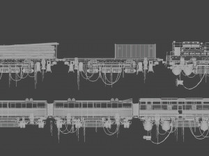 Levitating trains Model 3D