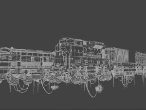 Levitating trains Model 3D