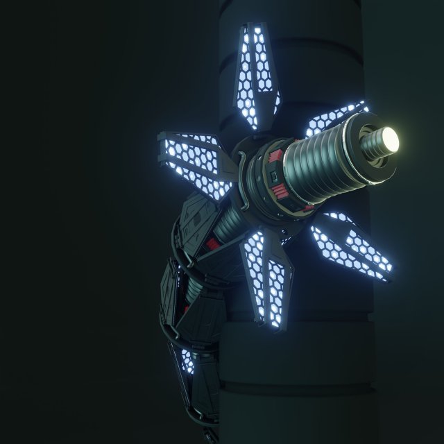 Snake Robot Rigged Model 3D .c4d .max .obj .3ds .fbx .stl .blend 