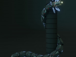 Snake Robot Rigged Model 3D