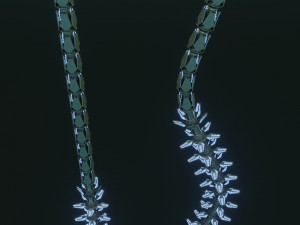 Snake Robot Rigged Model 3D