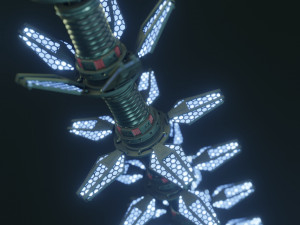 Snake Robot Rigged Model 3D