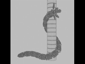 Snake Robot Rigged Model 3D