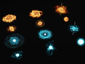 Stars and galaxies Animation 3D Модель