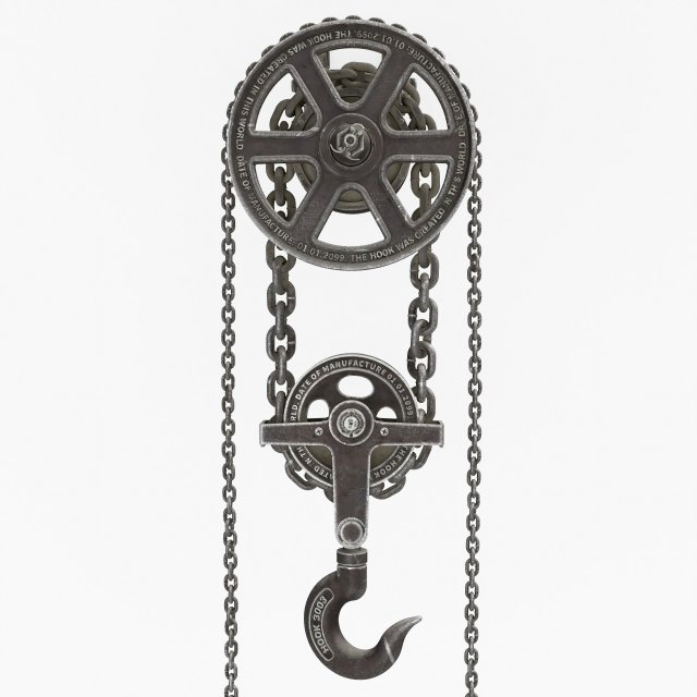 HOOK AND CHAINS 3D मॉडल .c4d .max .obj .3ds .fbx .stl .blend 