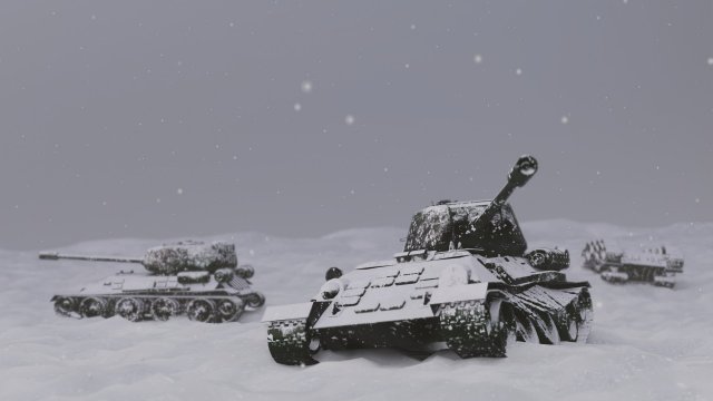 TANKS IN WINTER Modelo 3D .c4d .max .obj .3ds .fbx .stl .blend 
