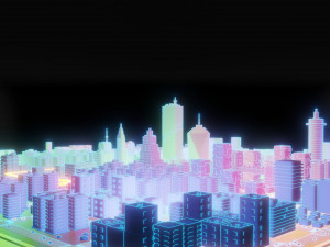 Hologram of the city 3D मॉडल