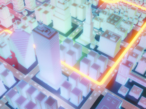 Hologram of the city 3D मॉडल