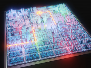 Hologram of the city 3D मॉडल