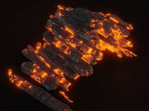 Coals animation 3D Model