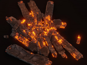 Coals animation 3D Model