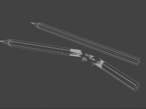 Broken Pencil Model 3D