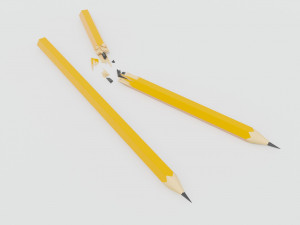 Broken Pencil Model 3D